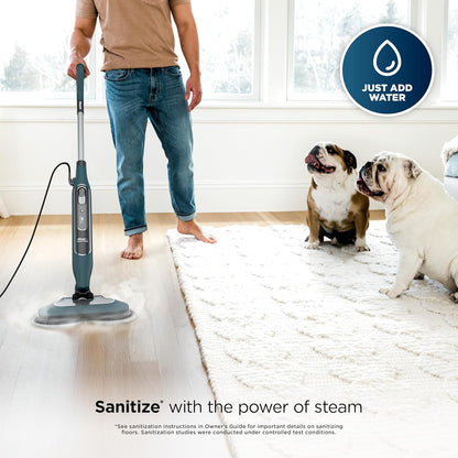 Shark Steam & Scrub Hard Floor Steam Mop - All-in-One Sanitizing with 2 Steam Modes & XL Water Tank | Teal S8002BRN