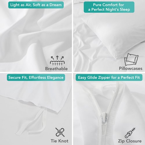 Utopia Bedding Duvet Cover Set with Pillowcases - 3 Pieces Bedding Duvet Cover with Zipper Closure - 1 Duvet Cover with 2 Pillowcases - Soft Brushed Microfiber (Full, White)