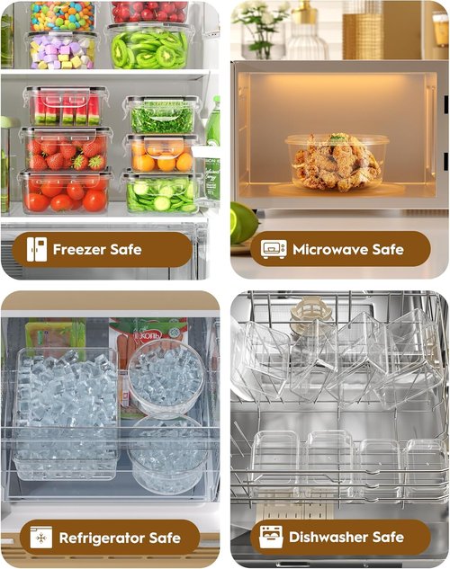 40 PCS Food Storage Containers - Airtight & Leakproof Meal Prep Set | BPA-Free, Microwave & Dishwasher Safe