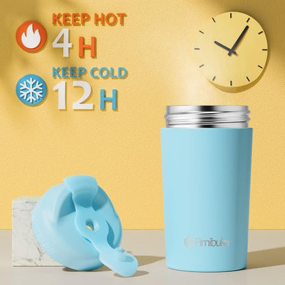 Fimibuke Kids' Insulated Straw Cups - 10 OZ Spill-Proof, Leak-Proof Design | 2 Pack with Silicone Straw