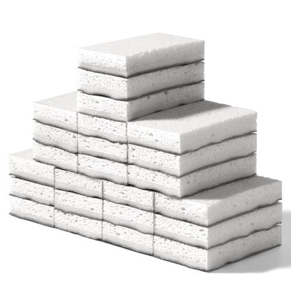 JOYMOOP Textured Clean Sponges, Dual-Sided Non-Scratch Soft Scrub Dish Sponge, Safe for Non-Stick Cookware, Kitchen and Household Cleaning, 36 Pack [Grey & White]