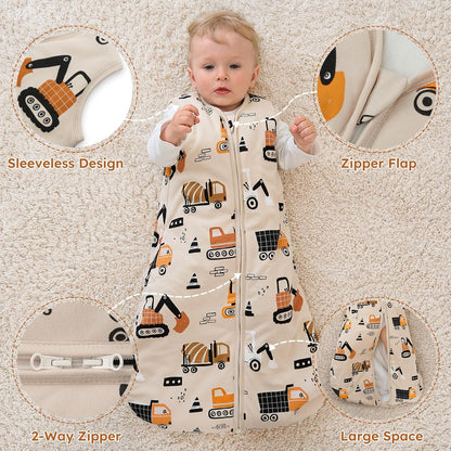 Yoofoss Baby Sleep Sack | 1.5 Tog Wearable Blanket for 6-12 Months | 100% Organic Cotton, Warm & Soft