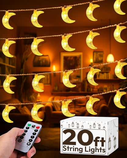 OLEEK Ramadan Lights - 20 ft LED Decorations for Home | Perfect Ramadan Gifts for Kids