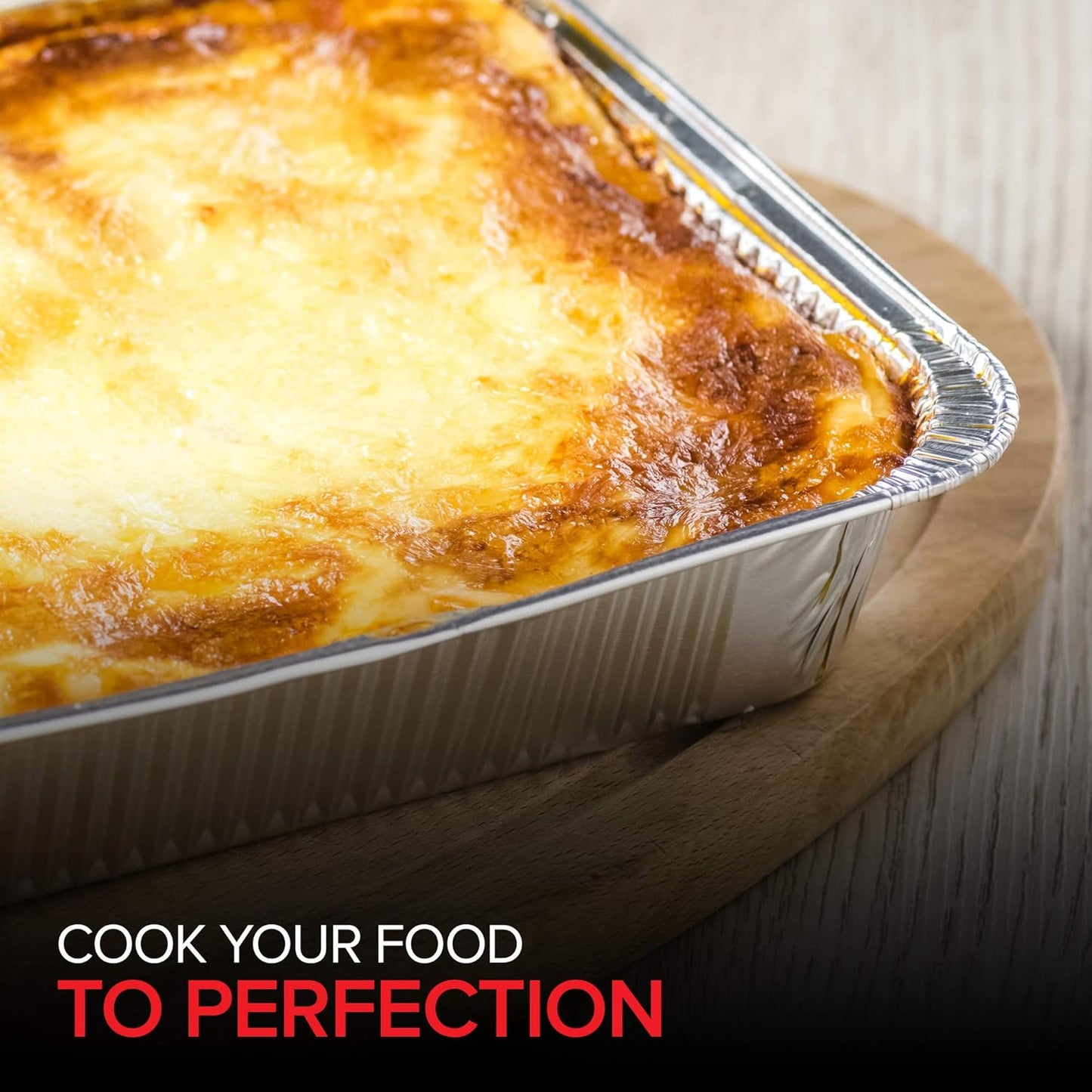 Stock Your Home 8x8 Foil Pans with Lids - 20 Pack Aluminum Disposable Baking & Cooking Containers