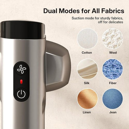 GKJ Handheld Clothes Steamer - 2-in-1 Vacuum & Iron | Portable Travel Fabric Steamer, 2300Pa Suction, 118ml Tank