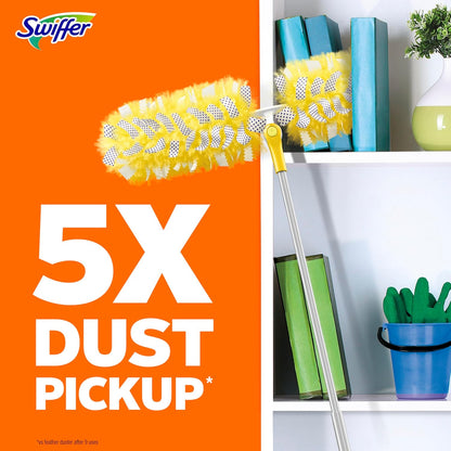 Swiffer Duster Kit - Heavy Duty Starter Kit with 8 Refills & 6 ft Extendable Handle