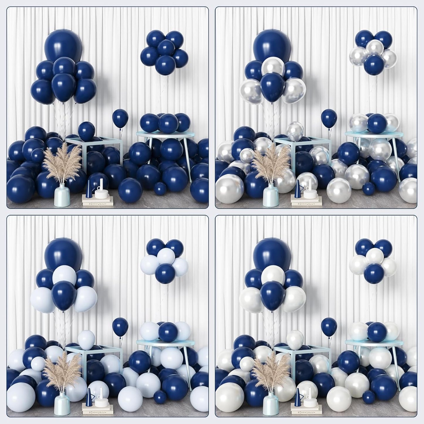 Amandir Navy Blue Balloon Arch Garland Kit - 153 Pcs in Various Sizes for Graduation, Wedding & Party Decor