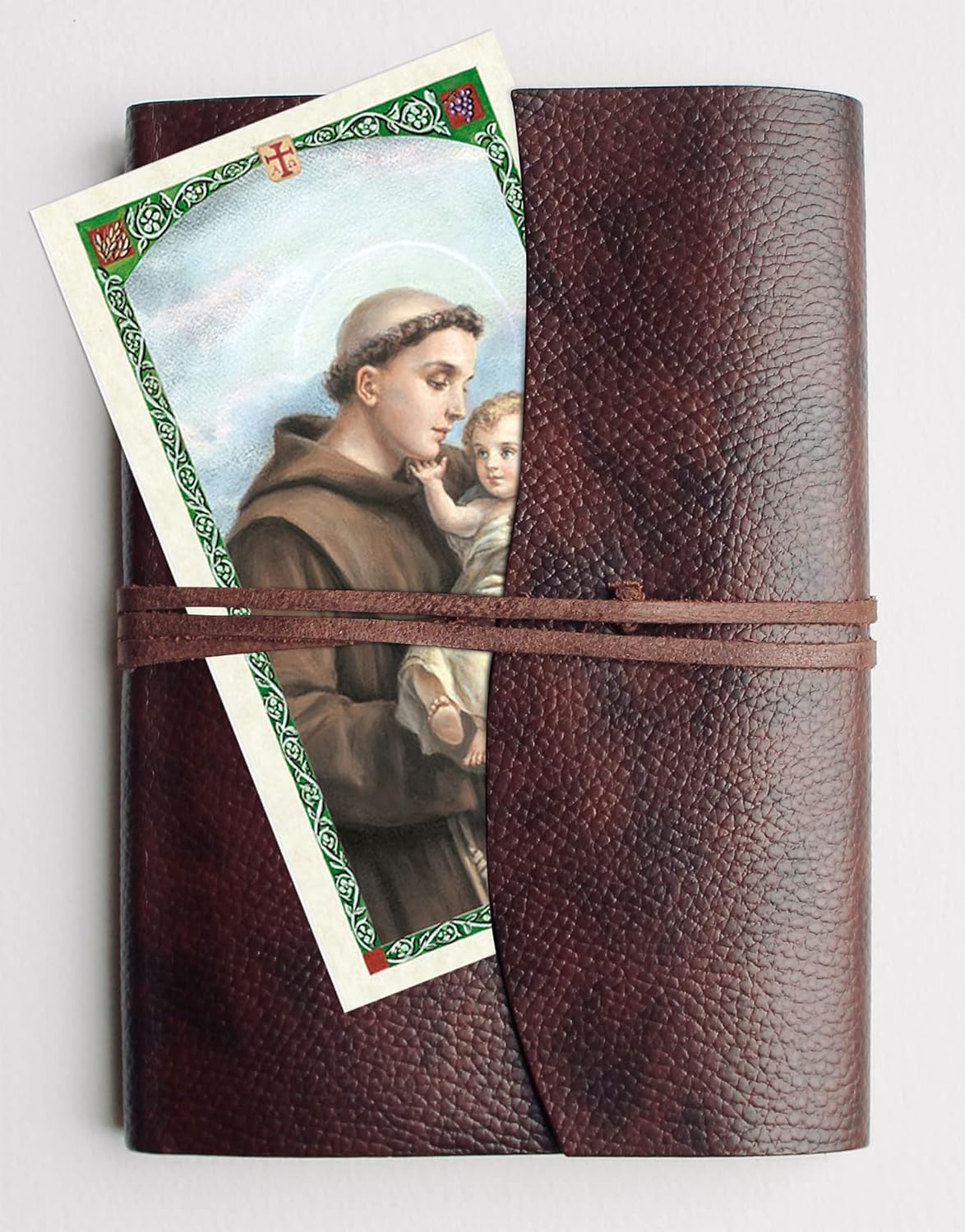 Trendzeen St. Anthony of Padua Statue Figurine - 4 Inch with Laminated Prayer Card & Pocket Token Coin