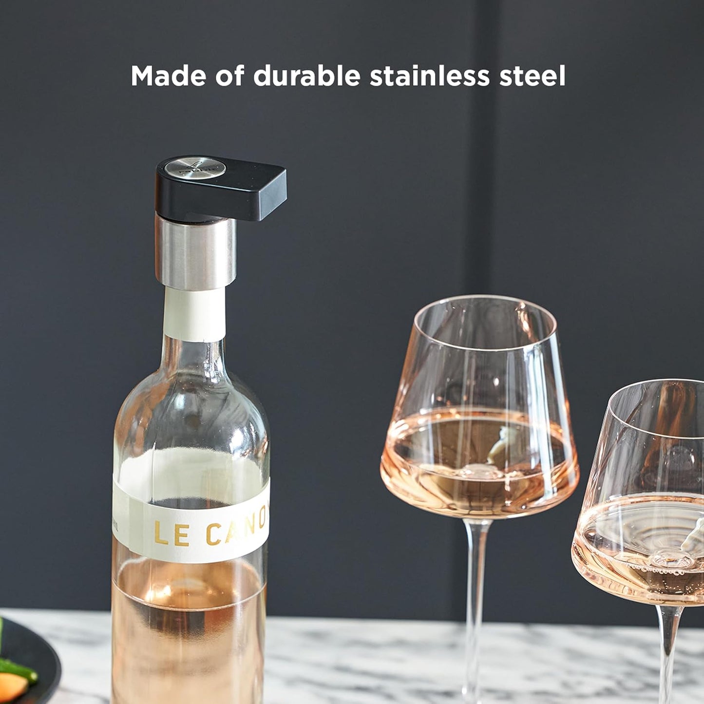 Rabbit Multifunctional Wine Bottle Stopper and Stand, Airtight Seal, Easy Crank Design, and Bottle Roll Prevention