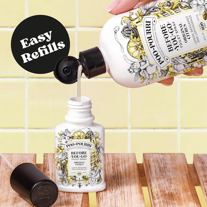 Poo-Pourri Toilet Spray Refill - Original Citrus, 16 Fl Oz | Up to 800 Uses, Essential Oil Deodorizer