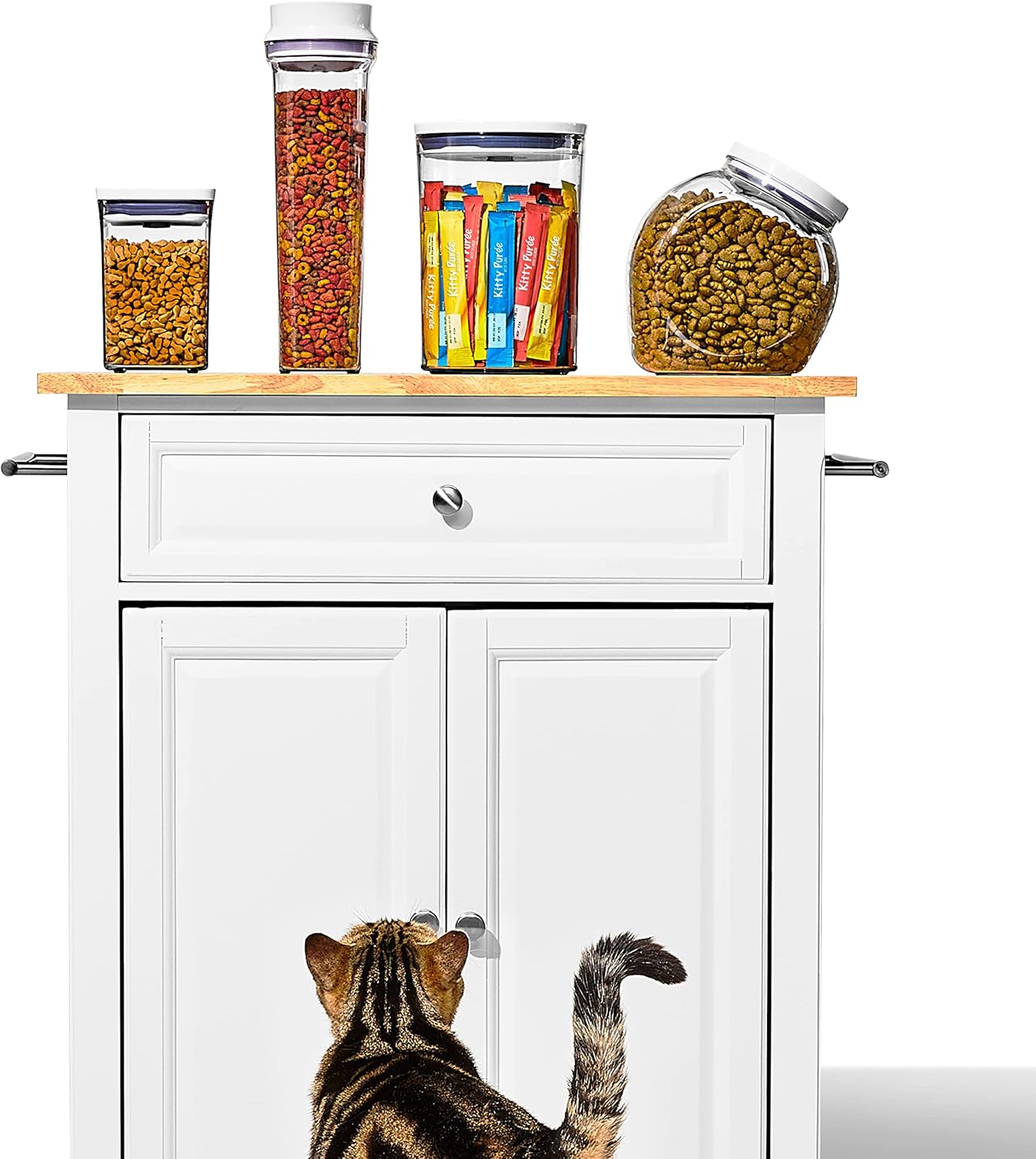 OXO Good Grips Pet Food Dispenser - Airtight 4.5 Qt Container | Holds Up to 4 lbs Dog or 3.5 lbs Cat Food | BPA Free
