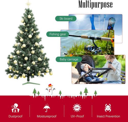 Cosy Family Christmas Tree Storage Bag - Durable Extra Large 7.5 ft Heavy Duty Xmas Bag with Reinforced Handles & Dual Zippers