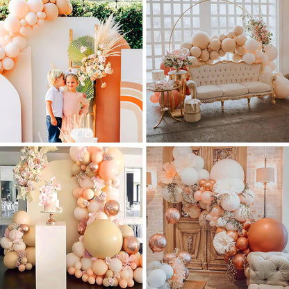 PartyWoo Pastel Orange Balloons - 50 Pcs 12 Inch Latex Helium Balloons for Celebrations