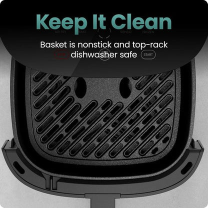 Chefman TurboX 4-in-1 Air Fryer - 5-Quart Capacity for Crispy Chicken, Fries & More | Digital Touch Controls, Dishwasher Safe