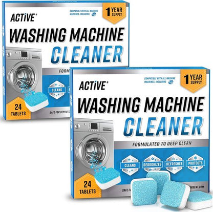 Eco-Friendly Washing Machine Cleaner Tablets by [Brand Name] - 48 Pack for Deep Cleaning & Deodorizing