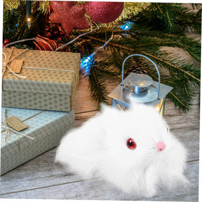 Skiennix Realistic Bunny Figurine - Cute Easter Ornament for Home Decoration | Perfect for Festive Celebrations