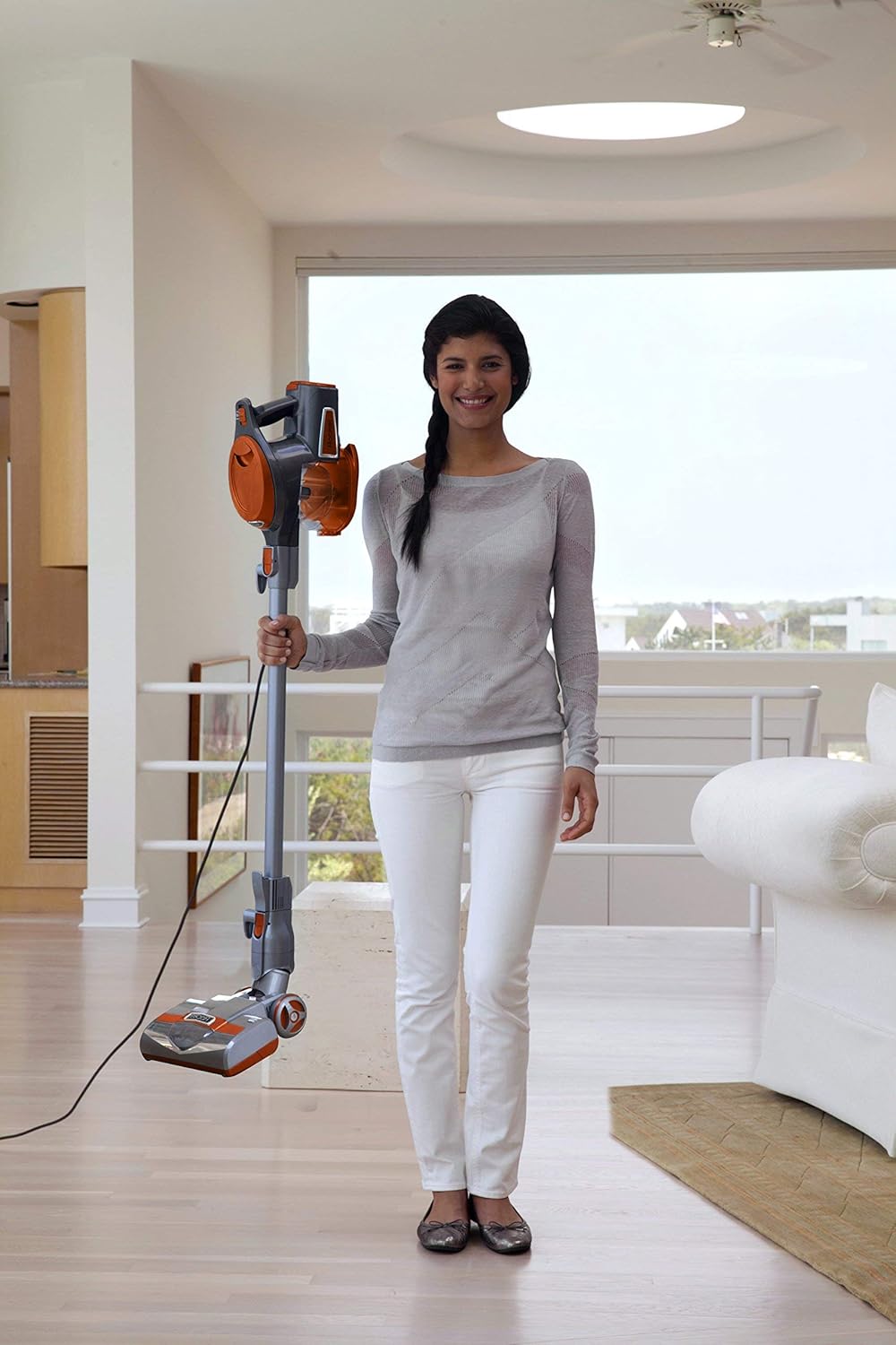 Shark Rocket HV302 Ultra-Light Corded Vacuum - Powerful Carpet & Hard Floor Cleaner | Orange (Renewed)