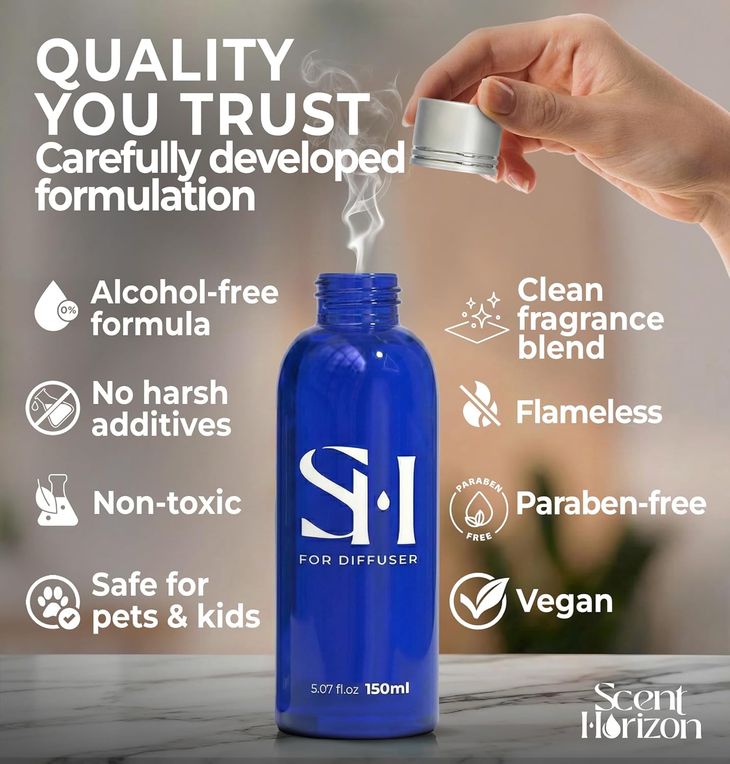 Monaco MC01 Hotel Diffuser Oil - Luxury Scent for Ultrasonic & Waterless Diffusers | 5.07 Fl Oz (150 ml)