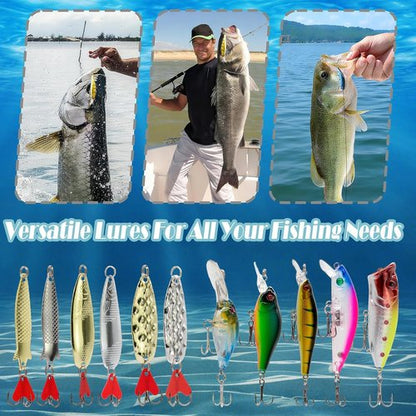 Advent Calendar 2025 - 24 Days Christmas Countdown Fishing Lures Set | Perfect Gifts for Teens & Adults
