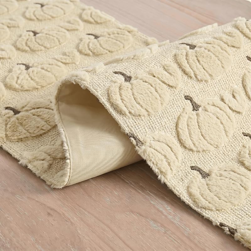 Beige Faux Fur Table Runner 13x72 Inch - Artoid Mode Variation Beige+13" x 72"