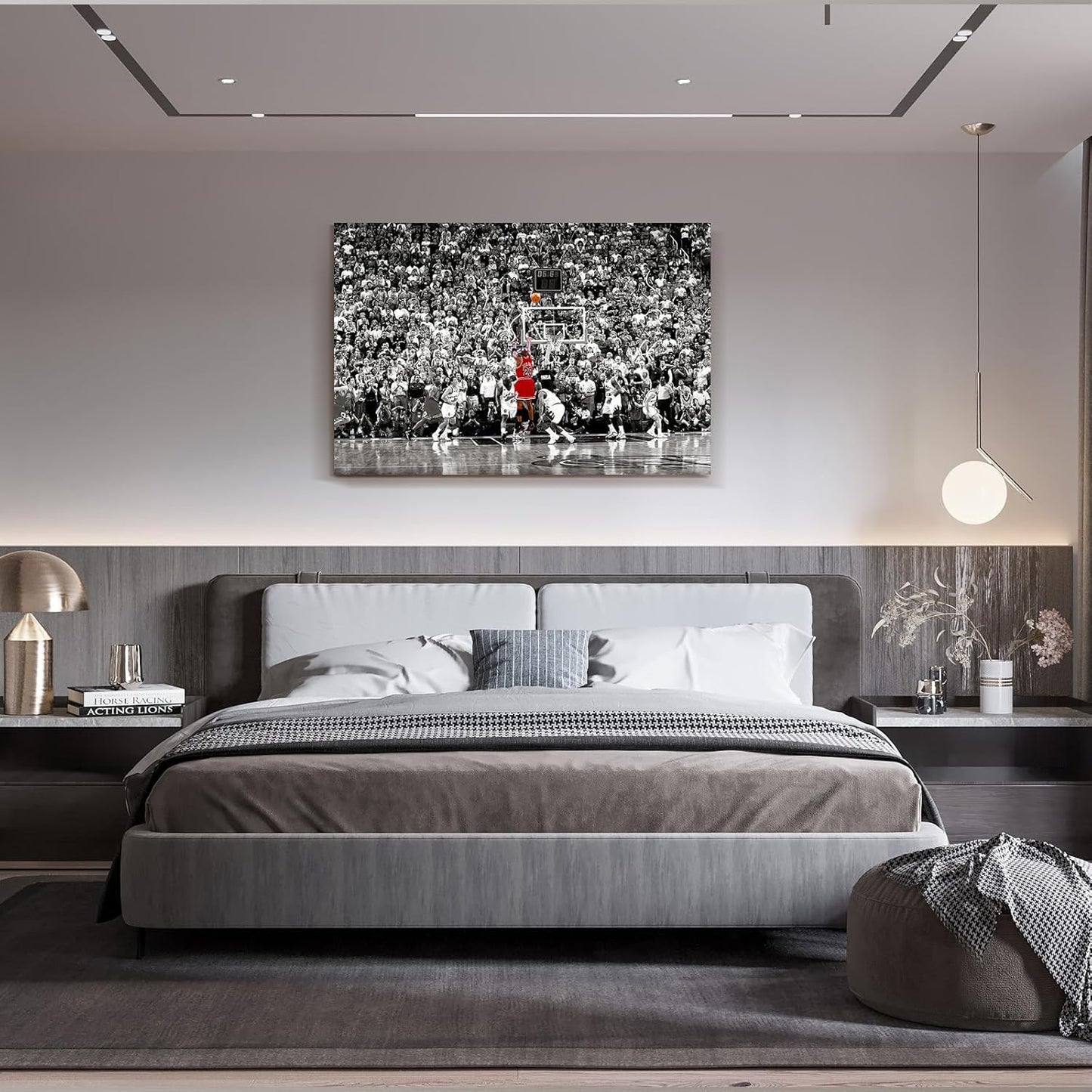 Michael Jordan Large Sports Poster - Unframed Canvas Wall Art Decor (24"x32") for Bedroom & Gym