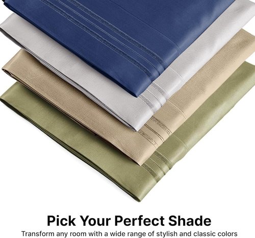 King Pillow Cases by [Brand Name] - Ultra Soft Hotel Quality Covers | Wrinkle-Free & Stain Resistant - 4 Piece Set in Cream