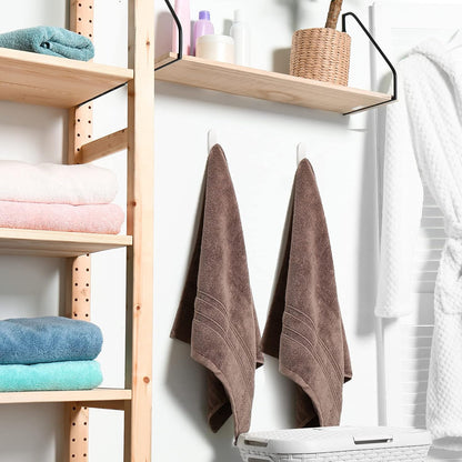 Yulejo Adhesive Wall Hangers - Durable White Hooks for Towels, Jackets & Kitchenware (20 Pack)