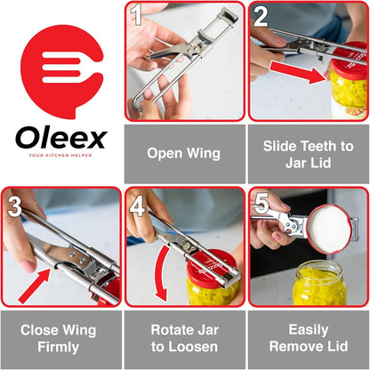 Oleex Jar Opener - Easy Grip Tool for Weak Hands | Keychain Bottle Cap Opener for Seniors & Kids