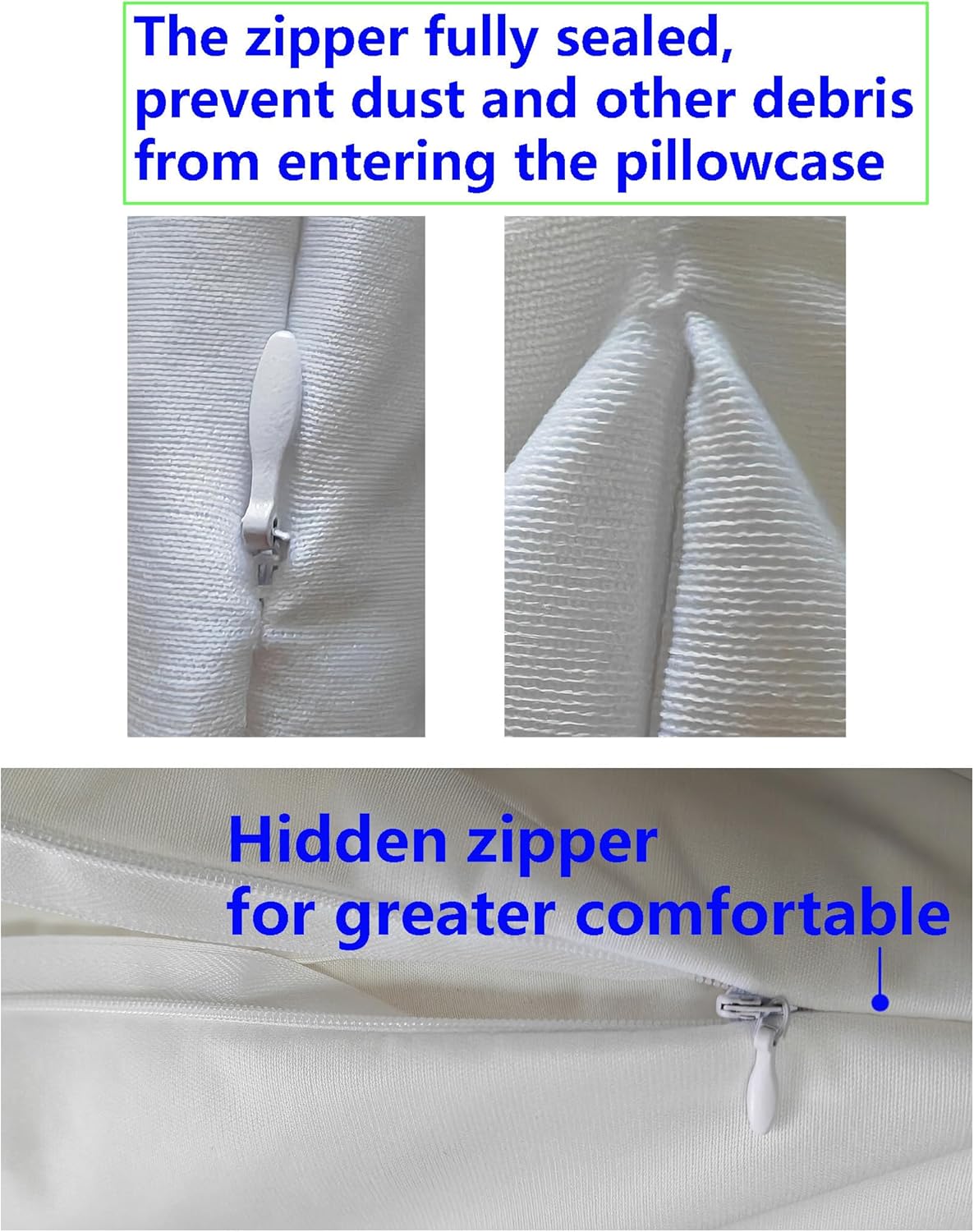 Skiennix Waterproof Pillow Protectors - Queen Size 20x28 Inches | 4 Pack, Soft & Cozy, Dust & Moisture Proof