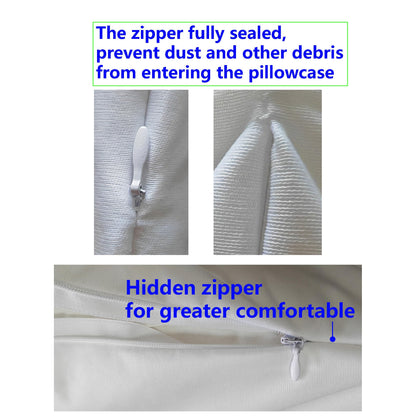 MOONVAN Waterproof Pillow Protectors Queen 20x28 Inches 4 Pack with Zipper Dust Proof Moisture Proof Sweat Proof Pillow Case Cover Protector Soft Cozy White