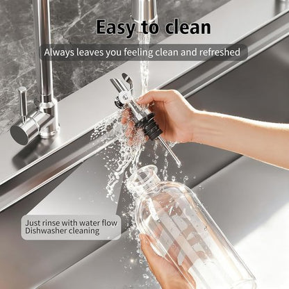 Auto Flip Liquor Pour Spouts 2-Pack, Leak-Proof 304 Stainless Steel Wine Pourer & Olive Oil Dispenser with Food-Grade Silicone for Kitchen, Bar, Restaurant (Silver)
