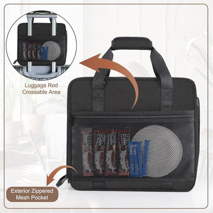 Keurig Portable Coffee Maker Travel Bag - Padded Shoulder Straps & Multiple Storage Bags, Black