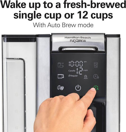 Hamilton Beach FlexBrew Coffee Maker - 5-in-1 Programmable Hot & Iced Brewer, 12 Cup Capacity, Black