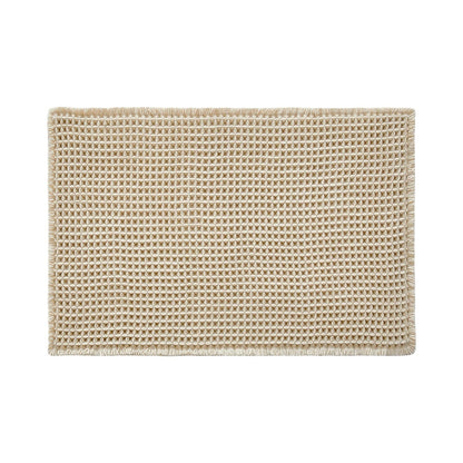 TYUU Pale Beige Bathroom Rug, Waffle Bath Mat Non Slip Washable Super Absorbent Quick Dry Boho Farmhouse Bathroom Decor, 36''x24'' Pale Beige