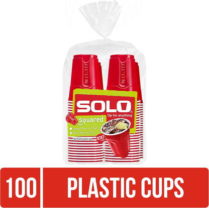 SOLO Red 18oz Plastic Party Cups - 100 Count | Durable & Perfect for Any Celebration