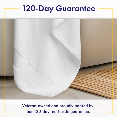 Alusa Home Ultra Soft & Plush Viscose from Bamboo Bath Towels - 700 GSM Luxury Bath Towels - 6 Piece Set - Super Absorbent & Quick Drying (White)
