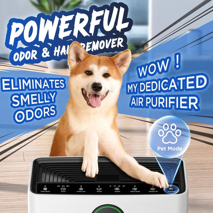Skiennix Air Purifier - Large Room Coverage Up to 2200ft² with PM2.5 Sensor & Aromatherapy Feature