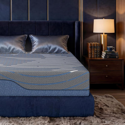 Queen Size Memory Foam Mattress - 12 Inch Medium Firm with Cooling Gel-Infused Cover | CertiPUR-US Certified
