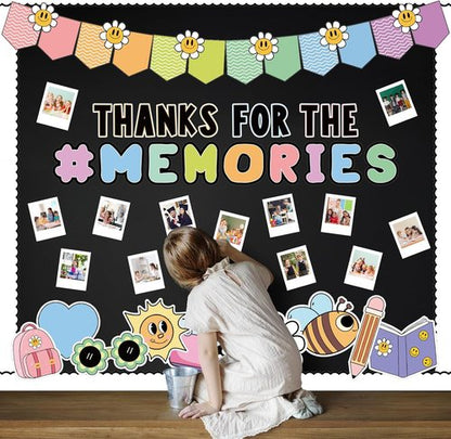 FYSUIMU Graduation Bulletin Board Decorations - 88Pcs Boho Daisy DIY Photo Cutouts for Class of 2026