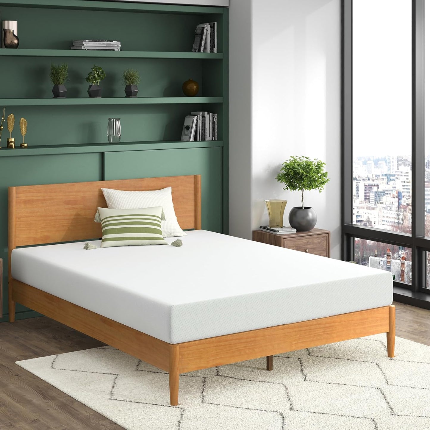Zinus 8 Inch Green Tea Memory Foam Mattress - Short Queen | Fiberglass Free & CertiPUR-US Certified