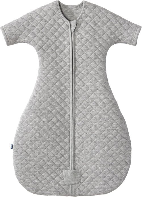 HALO Easy Transition SleepSack - Soft & Breathable Baby Sleep Sack | 100% Cotton, 1.0 TOG, Heather Grey, Small
