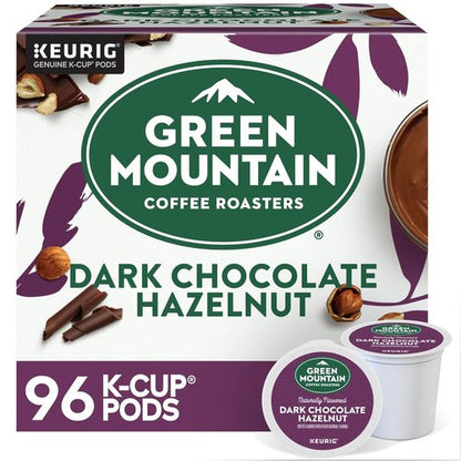 Green Mountain Coffee Roasters Dark Chocolate Hazelnut Coffee - 96 Keurig K-Cup Pods for Rich Flavor