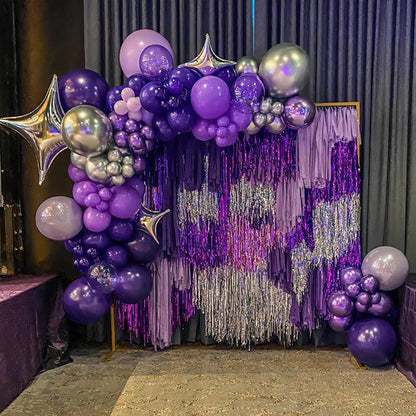 PartyWoo Dark Purple Balloons - 50 Pcs 12 Inch Pearl Latex Helium Balloons for Celebrations