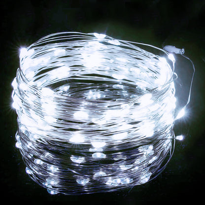 Skiennix 8 Pack White Fairy Lights - 7Ft 20 LED Twinkle String Lights | Battery Operated & Waterproof for Weddings, Parties, and Home Decor