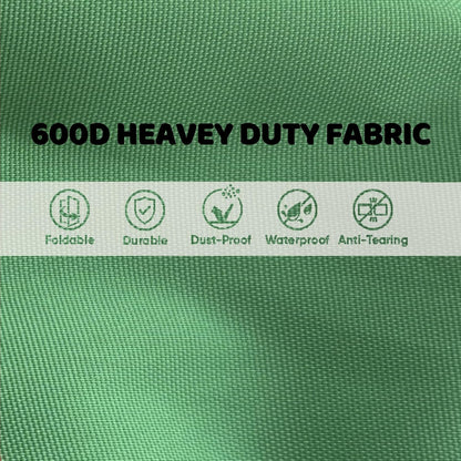 OUTTDID Christmas Wrapping Paper Organizer - Durable 600D Oxford Fabric Storage for 18-25 Rolls | Green with Handles & Zipper