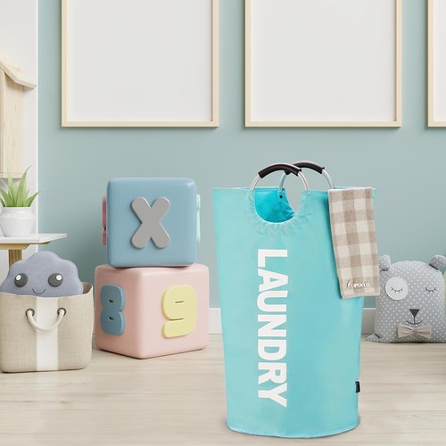 Caroeas 90L Waterproof Laundry Basket - Collapsible Hamper with Padded Handles | 13 Colors Available