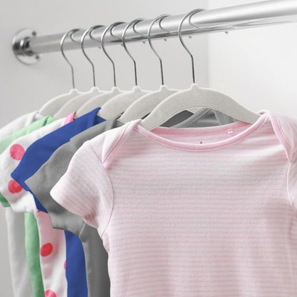 Casafield 50 Velvet Baby Hangers - Soft Ivory for Infant & Toddler Clothing - 11" Size