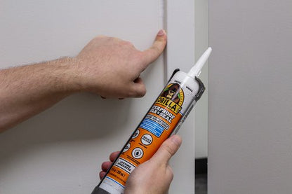 Gorilla Waterproof Caulk & Seal Silicone Sealant, 10oz Cartridge (Pack of 1) - White Caulking Sealant for Kitchen, Window, Bath, Marine, Door and More
