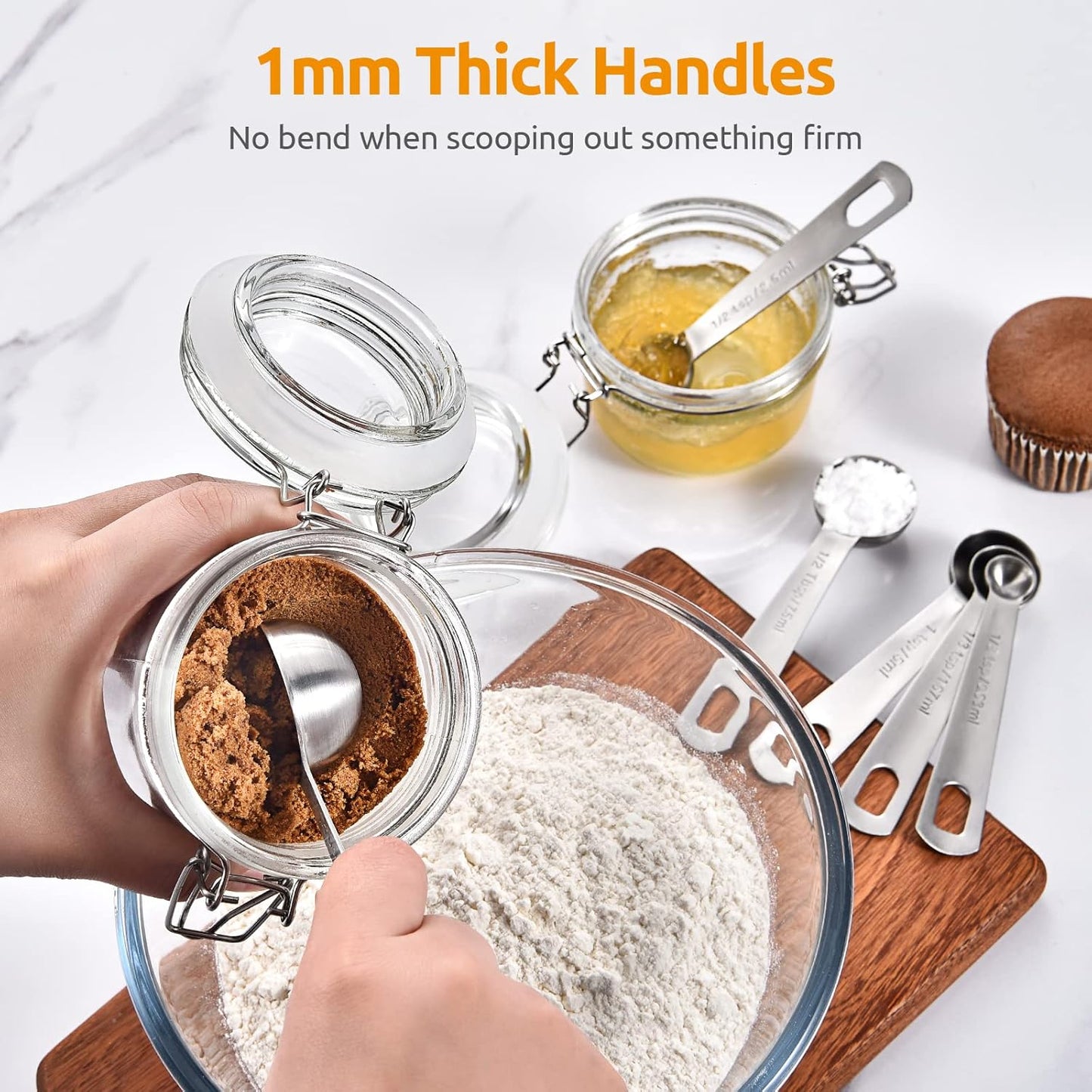 U-Taste 7-Piece Stainless Steel Measuring Spoons Set - Precision for Dry & Liquid Ingredients