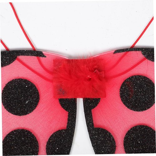 Abaodam Foldable Ladybug Wings for Kids - Red Performance Mesh Costume Prop | Portable Party Accessory